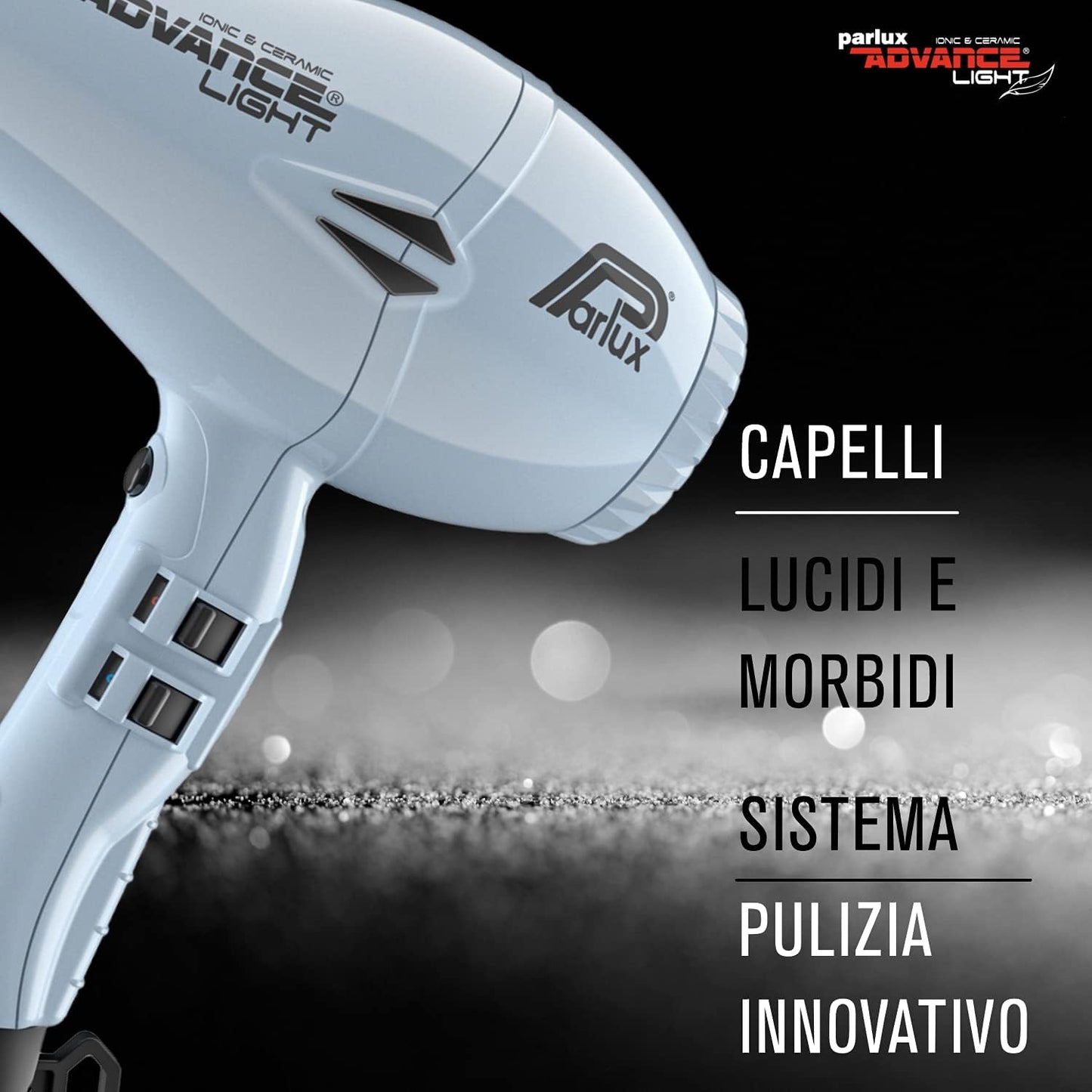 Advance Light Asciugacapelli Professionale, Ionic & Ceramic, 2200 W , Grigio (Ghiaccio)