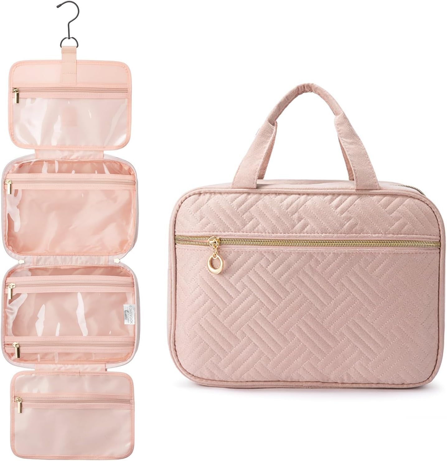 Beauty Case Da Viaggio Donna Da Appendere, Impermeabile Trousse Trucchi Necessaire Alta Capacità Porta Trucchi Da Viaggio Accessori Utili Makeup Bag Con Gancio